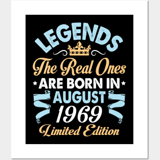 Legends The Real Ones Are Born In August 1959 Happy Birthday 61 Years Old Limited Edition Posters and Art